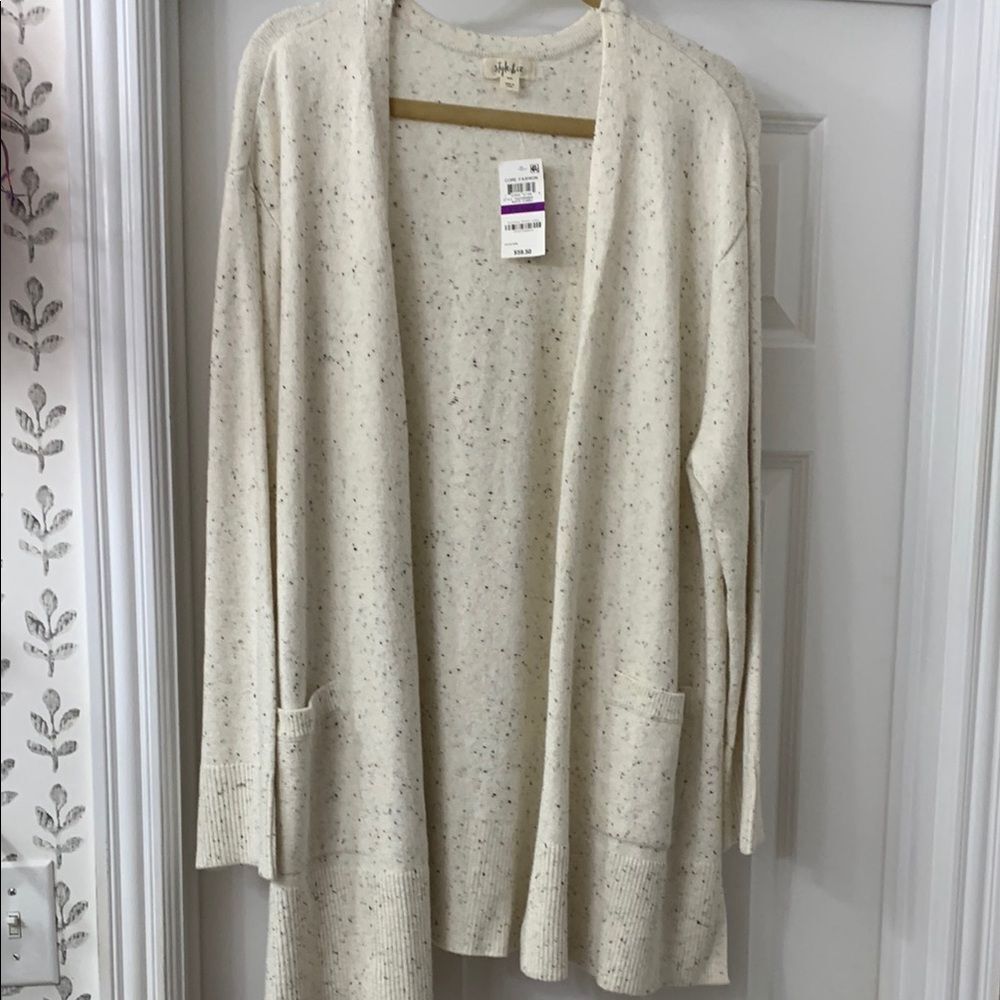 Style & Co heather gray Knit Cardigan Sweater